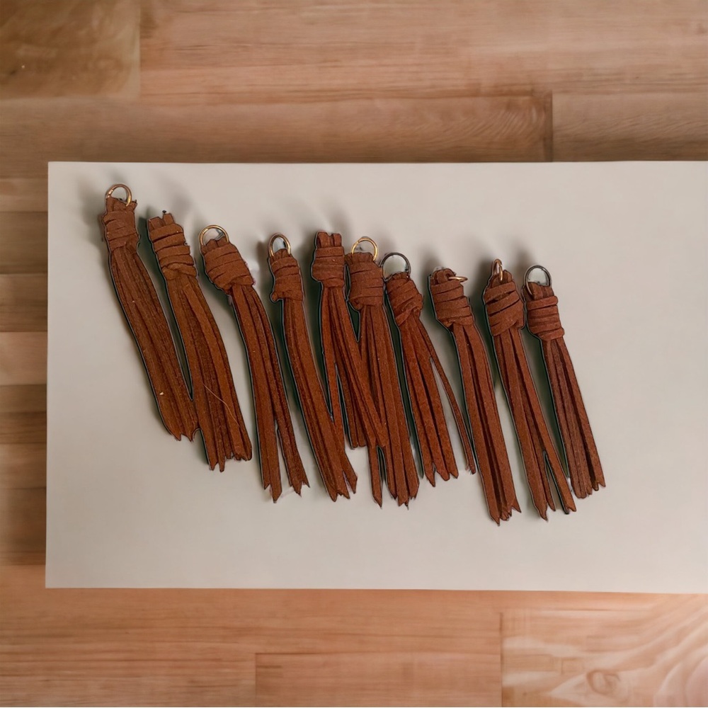 Assorted Pack of 50 Leather Tassels and a Variety Set of 18 Precut Earrings